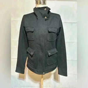 Patagonia Womens Better Jacket Sweater Knit Small Black Pockets Elbow Patches